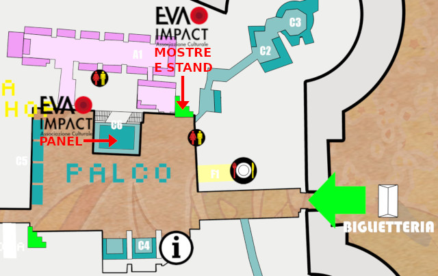 Casale Comics & Games - Mappa che indica mostre, stand e panel di EVA IMPACT