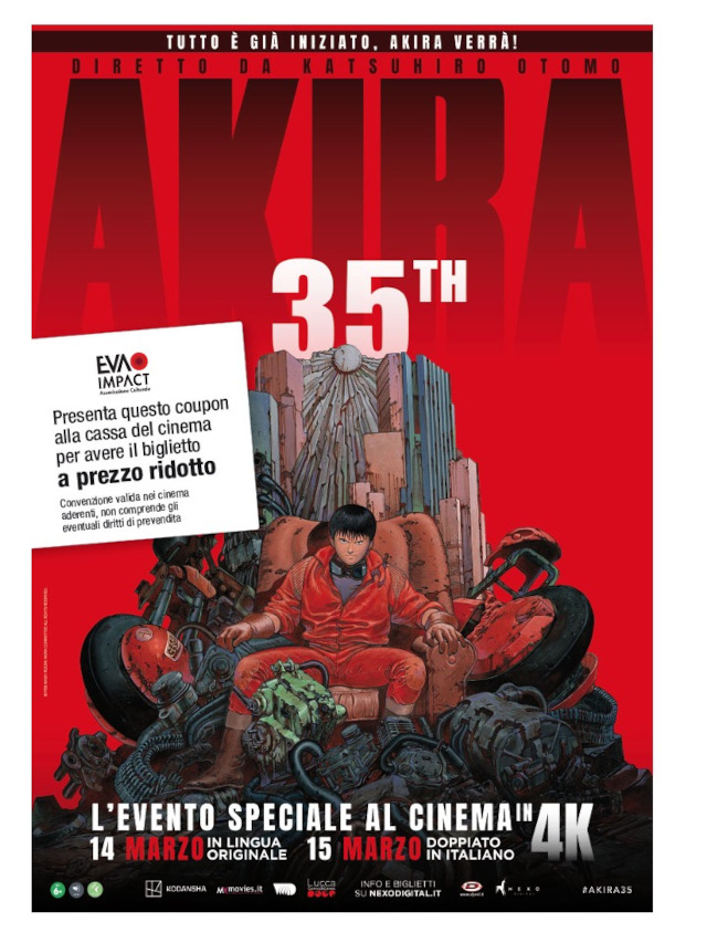 Coupon per un biglietto a tariffa ridotta per Akira