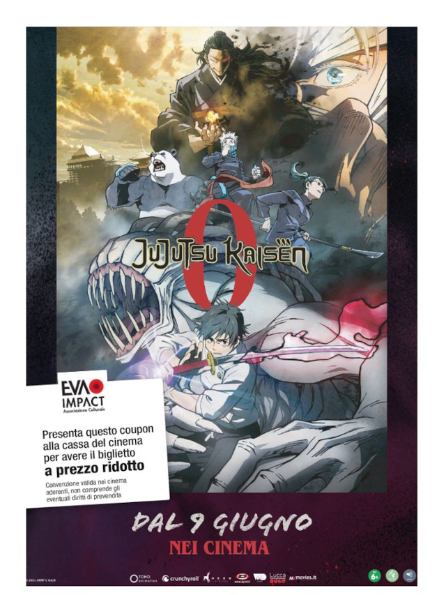 Coupon per un biglietto a tariffa ridotta per Jujutsu Kaisen 0 – The Movie