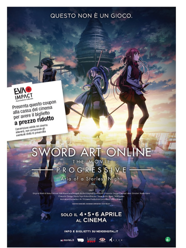 Coupon per un biglietto a tariffa ridotta per Sword Art Online Progressive: Aria of a Starless Night