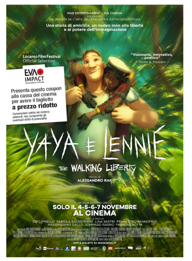 Coupon per un biglietto a tariffa ridotta per Yaya e Lennie - The walking liberty