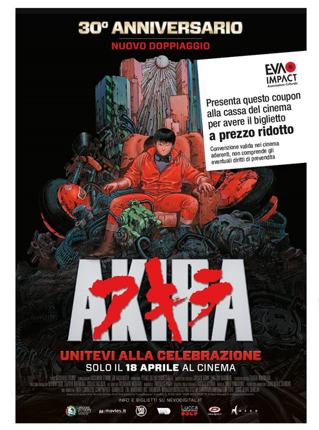 Coupon per un biglietto a tariffa ridotta per Akira - 30° anniversario