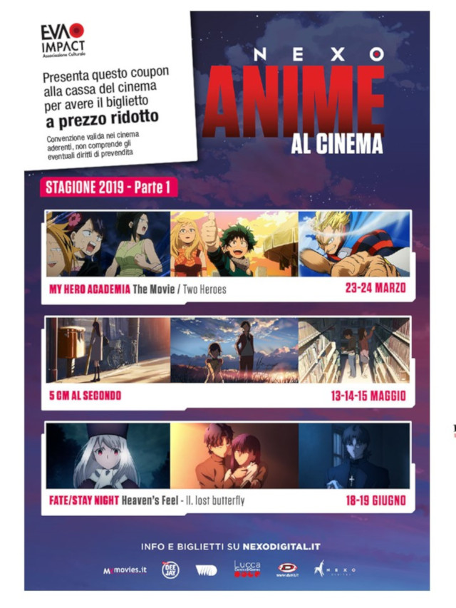 Coupon per un biglietto a tariffa ridotta per My Hero Academia - The Movie: Two Heroes