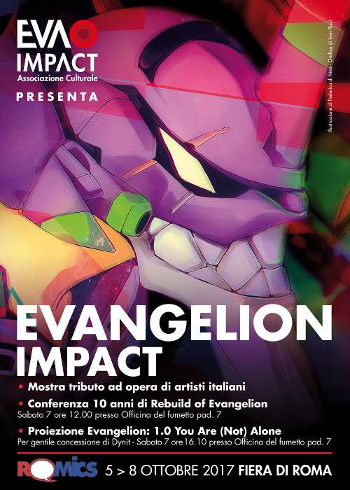 EVA IMPACT al Romics (5-8 ottobre 2017) con mostra, conferenza e proiezione