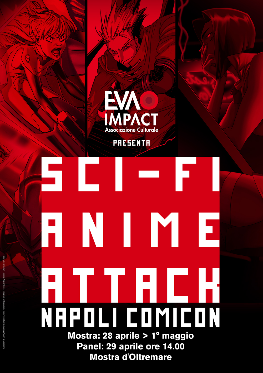 EVA IMPACT presenta Sci-Fi Anime Attack - Evangelion, Cowboy Bebop e Trigun: i tre alfieri del rinascimento anime all'alba del terzo millennio